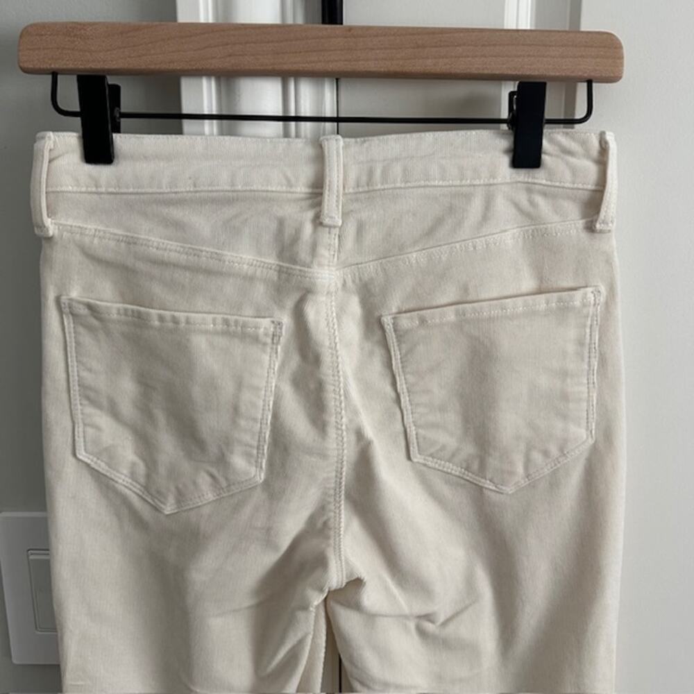 L'AGENCE Marguerite Skinny Cream Corduroy Pants Size: 25 - Picture 10 of 12